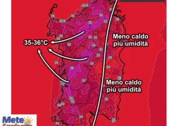 Temperature massime15 350x250 - Da mercoledì aumento temperature: torna l'anticiclone africano