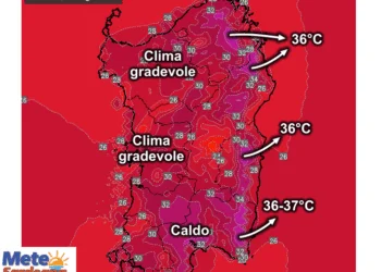 Temperature massime16 350x250 - Da mercoledì aumento temperature: torna l'anticiclone africano