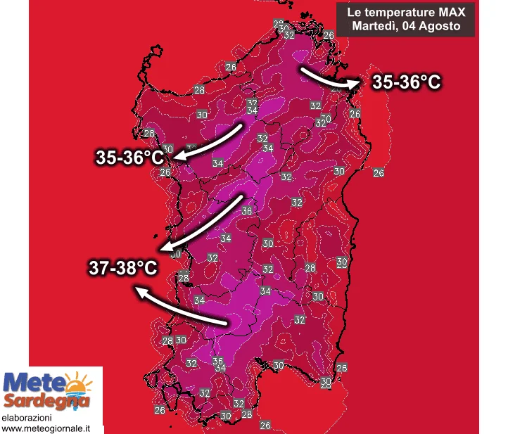 Temperature massime3 - Il caldo riprende quota