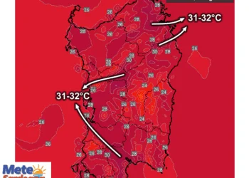 Temperature massime8 350x250 - Temporale in azione a nord est di Cagliari