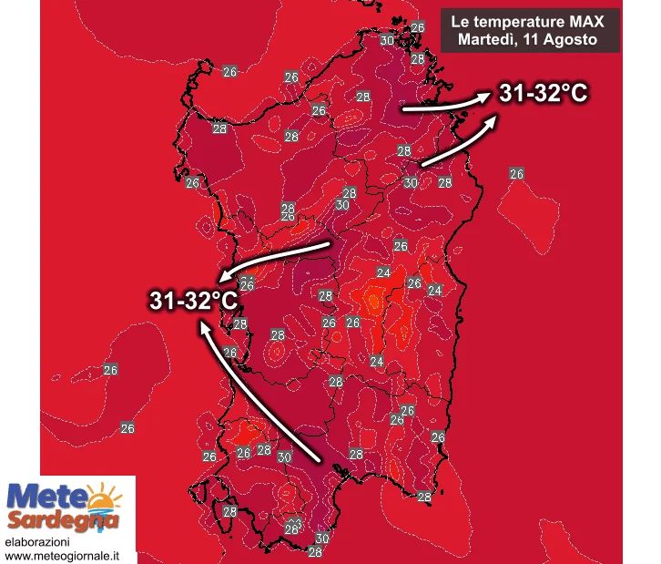 Temperature massime8 - Brusco balzo all'ingiù delle temperature!