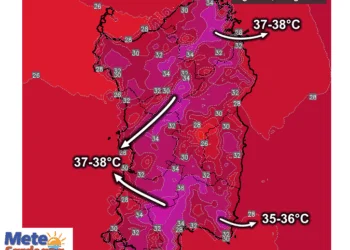 Temperature massime9 350x250 - Possibili rovesci sparsi tra sabato notte e domenica