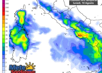 Temporali 350x250 - Gonnosfanadiga Arpas ieri oltre 41°C