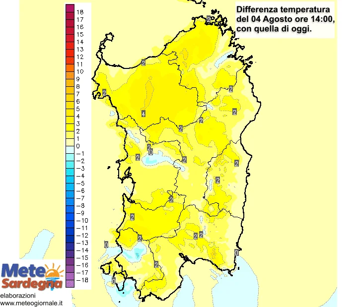 Variazioni termiche1 - Le temperature aumenteranno di nuovo martedì