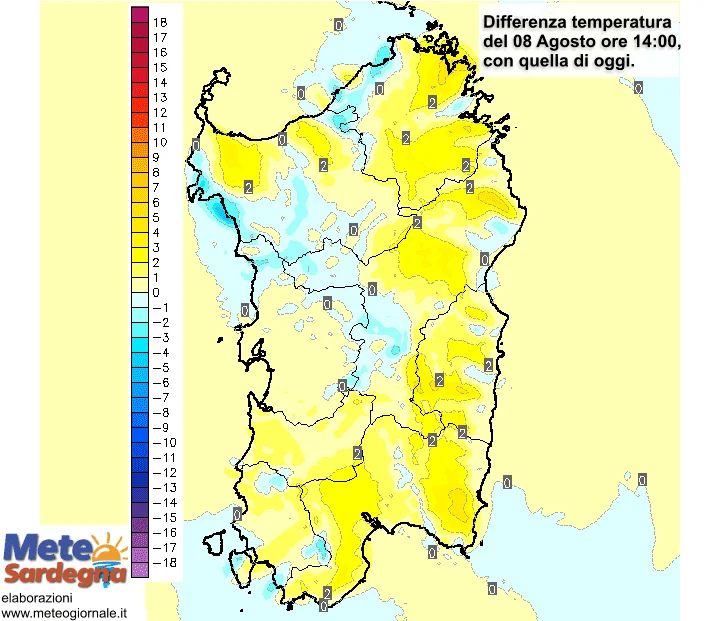 Variazioni termiche2 - Prima dei temporali, il super caldo si sposterà a est