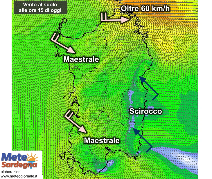 Vento al suolo8 - Venti di Maestrale e Ponente, ma anche Scirocco