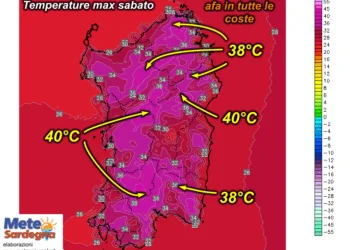 t2m 60 350x250 - Gonnosfanadiga Arpas ieri oltre 41°C