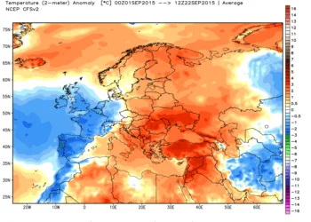 Anomalie termiche2 350x250 - La perturbazione spingerà aria fresca instabile da est