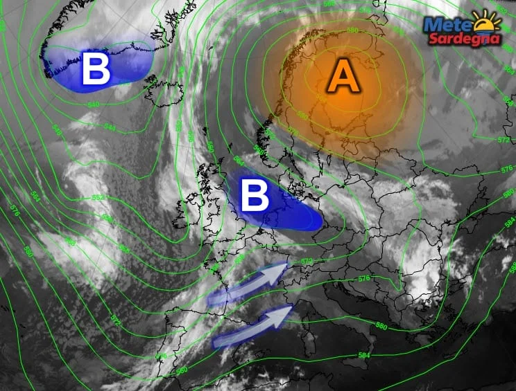 Meteosat sar - Il meteo cambia: si avvicina una perturbazione atlantica