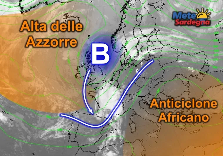 Meteosat - Nubi da ovest più vicine: è imminente il cambiamento meteo