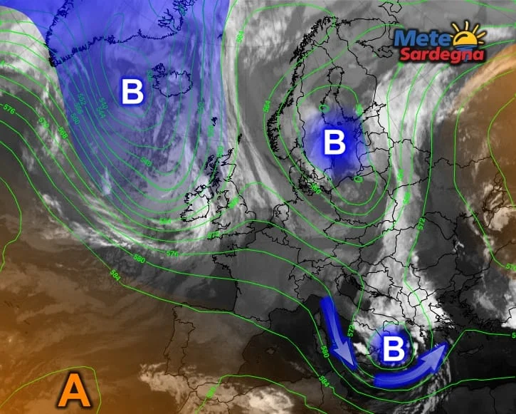 Meteosat11 - Via una perturbazione, si aspetta la prossima