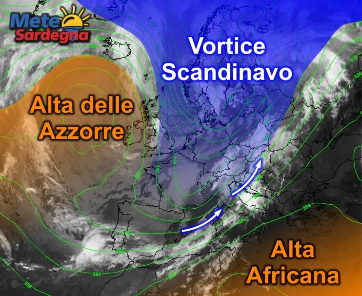 Meteosat2 - Imminente l'arrivo dell'aria fresca dal nord Europa!