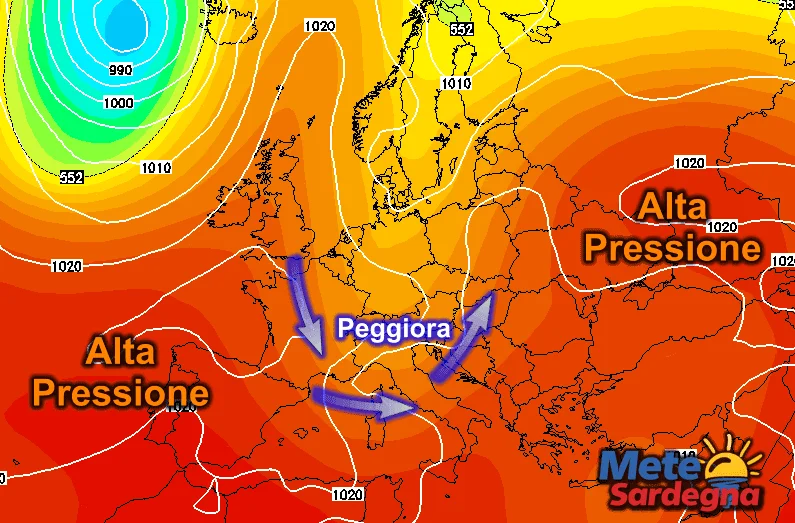 Model2 - Il caldo cederà di schianto nel fine settimana