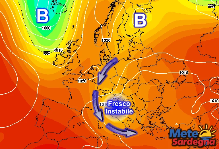 Model4 - Confermato il brusco cambiamento meteo del fine settimana