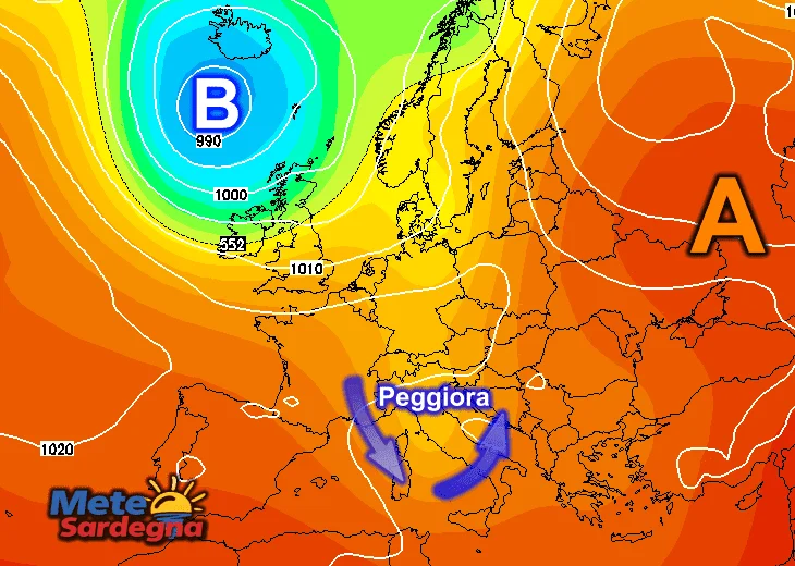 Model7 - Il nuovo peggioramento meteo di metà settimana