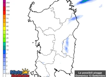 Piogge11 350x250 - Temporali in sviluppo sui rilievi della Gallura