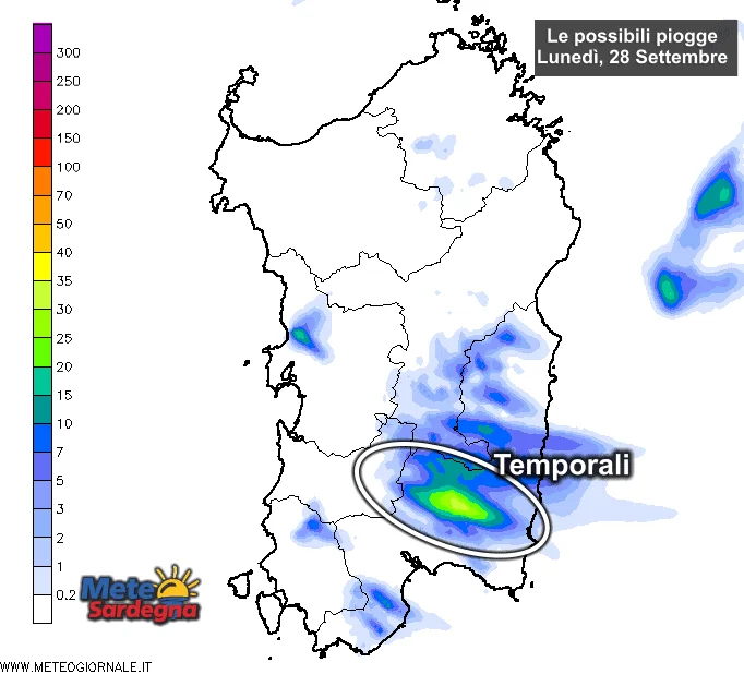 Piogge5 - Attese piogge e temporali, ma con che intensità?