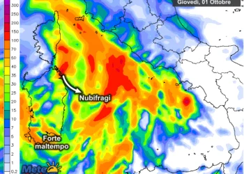 Piogge6 350x250 - Nubifragio in atto su Capoterra