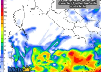 Precipitazioni 350x250 - In atto i primi piovaschi; depressione più vicina