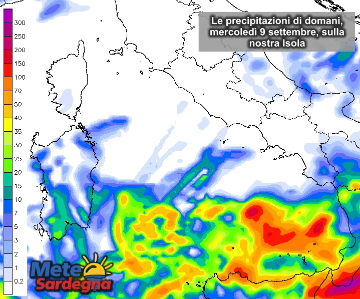 Precipitazioni - Mercoledì maltempo: possibili forti temporali nel sud