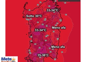 Temperature massime1 350x250 - Temporali da ovest: primi rovesci su coste occidentali