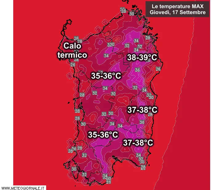 Temperature massime9 - Caldo: anche oggi non si scherza. Ecco le temperature massime