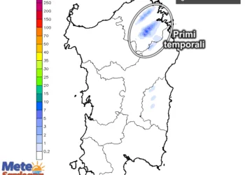 Temporali 350x250 - Temporali da ovest: primi rovesci su coste occidentali