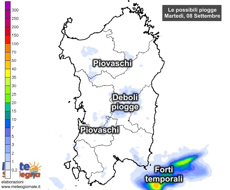 Temporali1 - In arrivo piovaschi e grossi temporali sul Canale di Sardegna