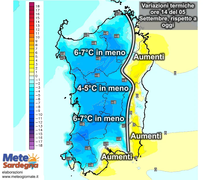 Variazioni termiche1 - Sabato gran rinfrescata, ma non per tutti. Ecco perché