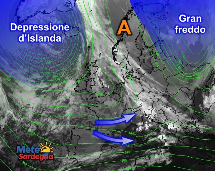 Meteosat1 - Via l'Anticiclone e porte spalancate al maltempo