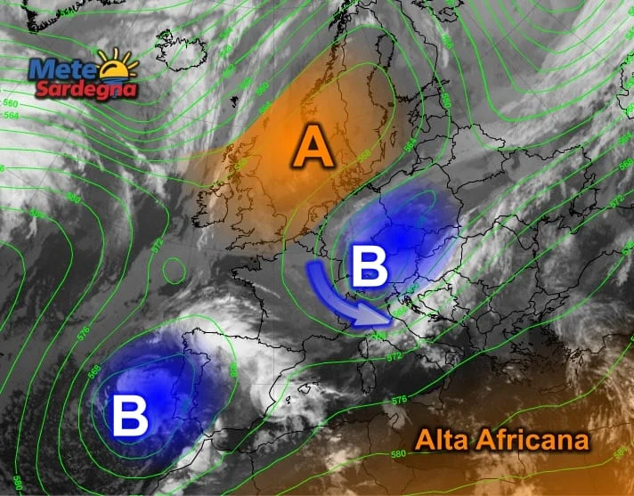 Meteosat6 - Fresco da nord e mite da ovest: ecco cosa scatenerà il peggioramento