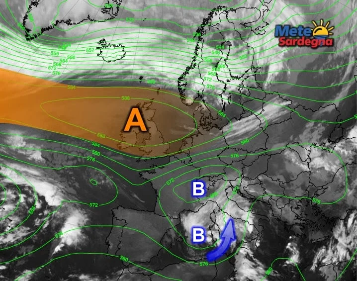 Meteosatsardegna - Ciclone a ridosso della Sardegna: ecco come si muoverà