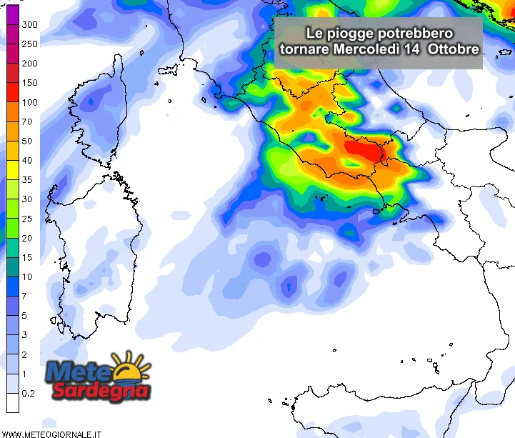 Piogge4 - Le piogge potrebbero anticipare e tornare mercoledì