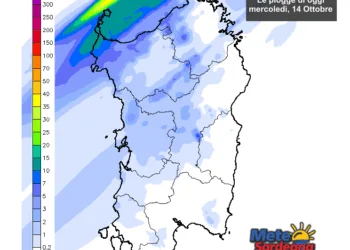 Piogge6 350x250 - Temporali verso il sud Sardegna