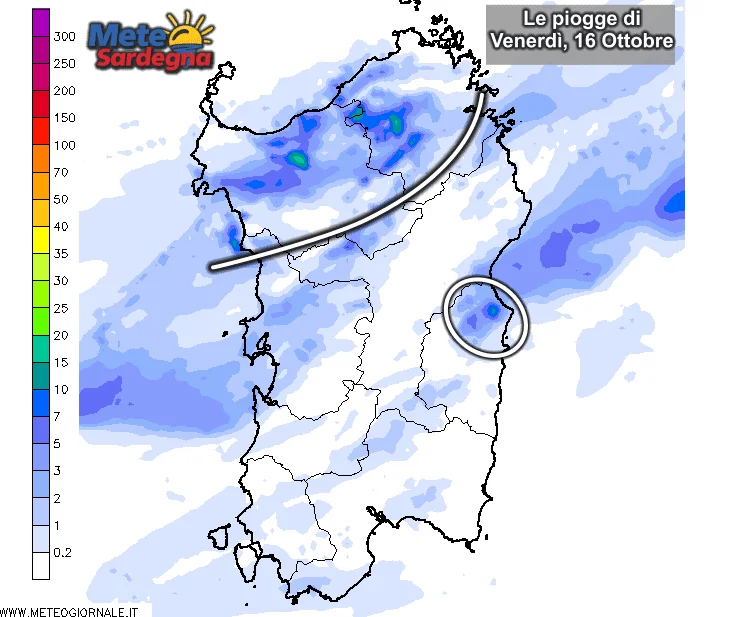 Piogge7 - In dettaglio le piogge previste