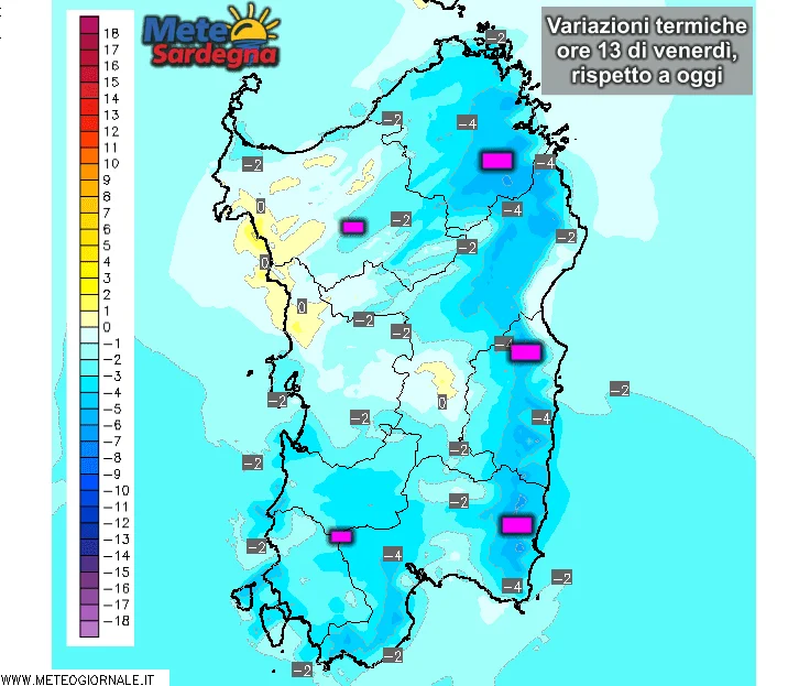 Temperature8 - Temperature in calo: più forte venerdì