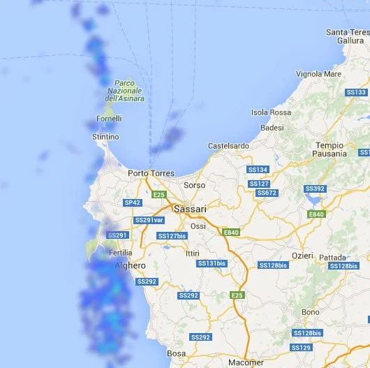 25 11 2015 08 47 59 - Arriva il maltempo: primi rovesci verso Alghero e dintorni