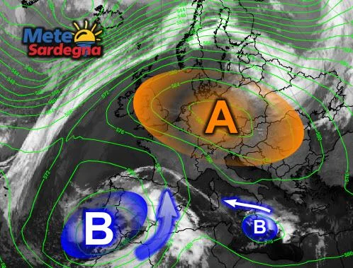 Meteosat - Grosso Ciclone iberico: che effetti avrà in Sardegna?