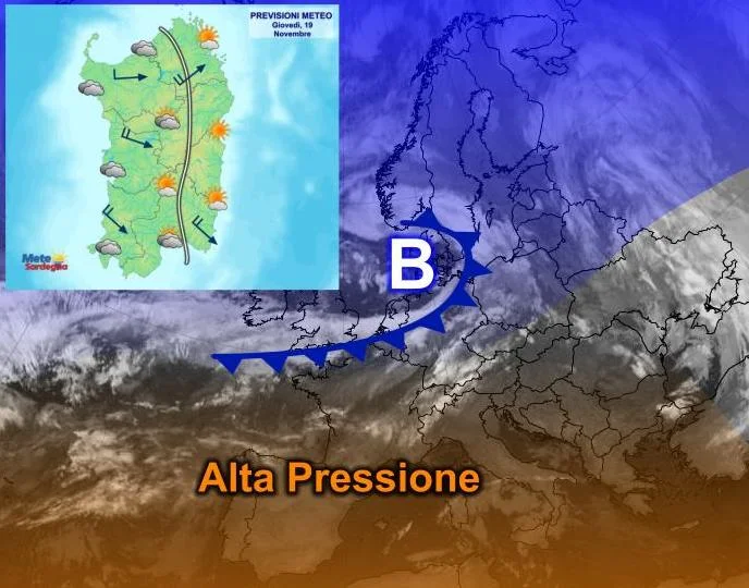 Meteosat12 - Cambiamento meteo al via: raffiche di Maestrale nelle prossime ore