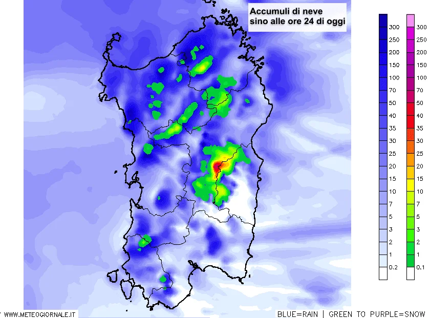 Neve1 - Previsione neve per stasera: quote e accumuli