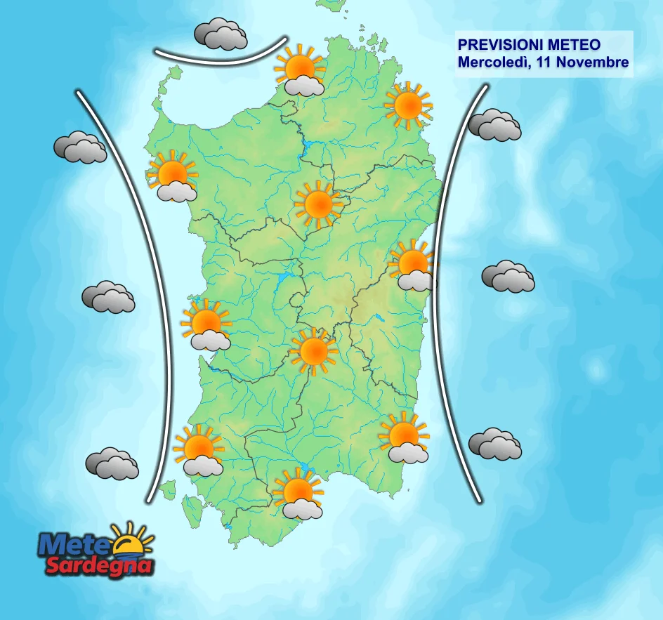 Oggi5 - Altra giornata "fotocopia". Tanto sole, mite e nubi serali