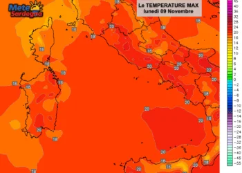 Temperature2 350x250 - Spettacolo di sole e mare, in diretta dal Poetto di Cagliari