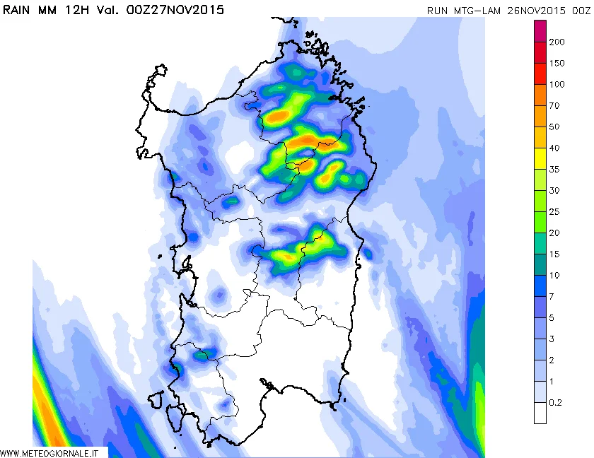 pcp12h 24 - Meteo instabile, freddo, ventoso, con piogge e nevicate