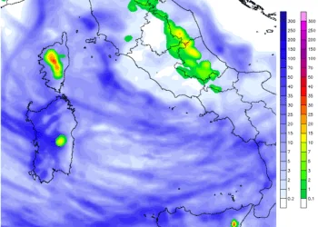 snow24h 42 350x250 - Piove fitto su Cagliari, nell'oristanese si va verso i 30 mm