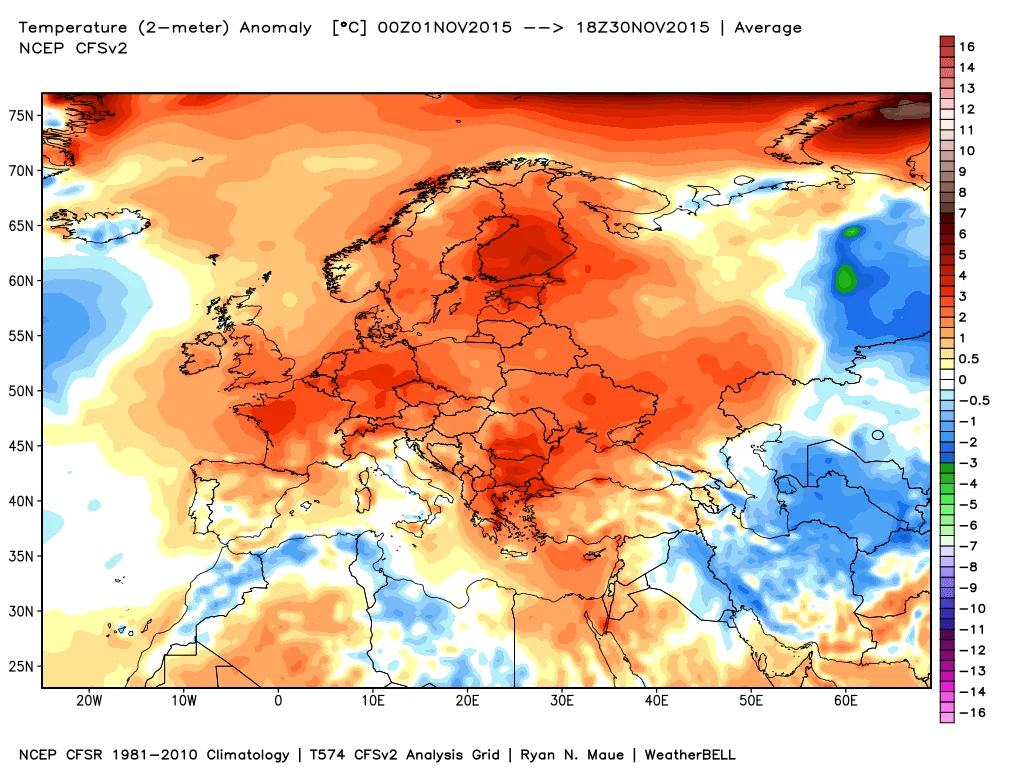 Anomalie termiche - Il freddo non è bastato: Novembre è stato caldo