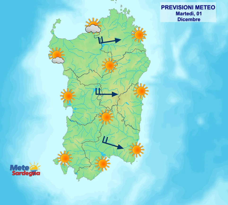 Oggi - Meteo anticiclonico: sole e clima primaverile