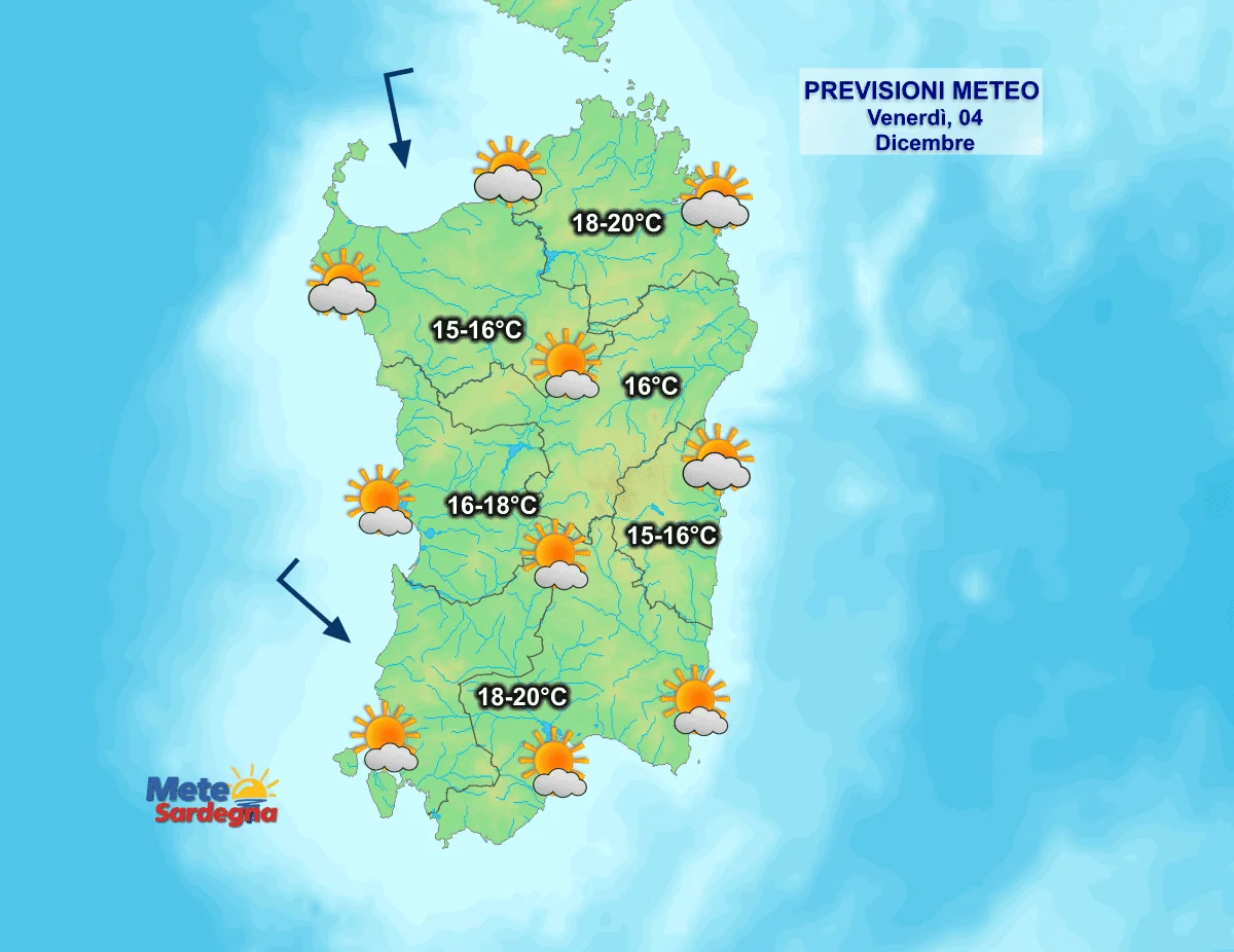 Oggi3 - Il meteo anticiclonico mostra qualche segno di debolezza