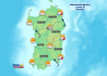 Oggi5 350x250 - Sardegna, nelle ultime 24 ore caduti oltre 8000 fulmini