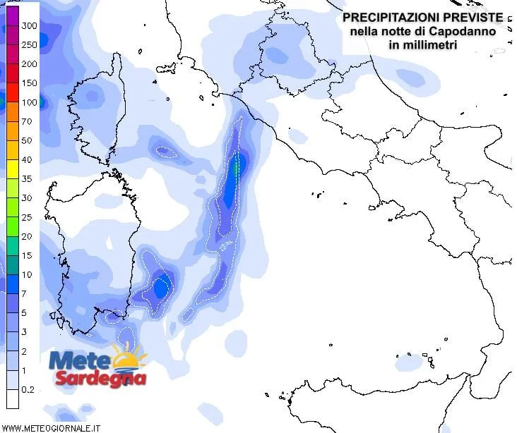 Piogge - Alta Pressione al capolinea: prime piogge nella notte di Capodanno?