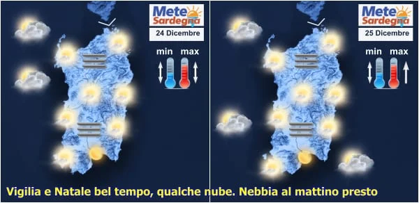 meteo natale sardegna - Molto sole per Natale, nebbie al mattino presto. Per Capodanno cambiamento